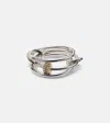 Spinelli Kilcollin Sterling Silver Linked Rings With Diamonds In Silver