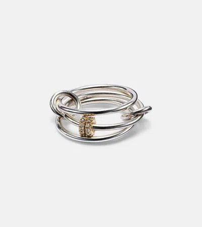 Spinelli Kilcollin Sterling Silver Linked Rings With Diamonds