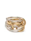 Spinelli Kilcollin 18k Yellow And White Gold Diamond Linked Rings In Gold