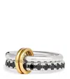 Spinelli Kilcollin Sterling Silver, Yellow Gold And Diamond Enzo Noir Ring