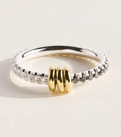 Spinelli Kilcollin Sterling Silver, Yellow Gold And Diamond Sirius Ring In Metallic