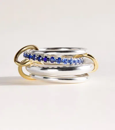 Spinelli Kilcollin Sterling Silver, Yellow Gold And Sapphire Janssen Ombré Ring