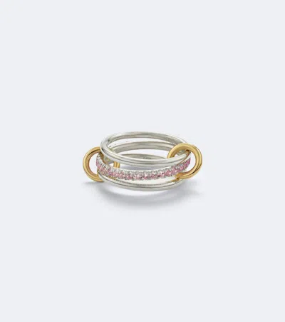 Spinelli Kilcollin Ring Tigris Aus Sterlingsilber Und 18kt Gelbgold Mit Saphiren In Silber