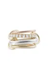 Spinelli Kilcollin Tri-gold Janssen Four Link Diamond Ring In Gold