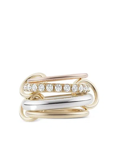 Spinelli Kilcollin Tri-gold Janssen Four Link Diamond Ring