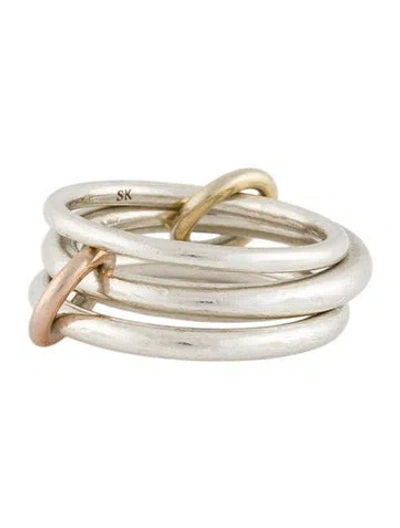 Pre-owned Spinelli Kilcollin Tri-color 3 Band Ring In Multi