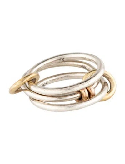 Pre-owned Spinelli Kilcollin Tri-color Acacia Sg Ring In Multicolor