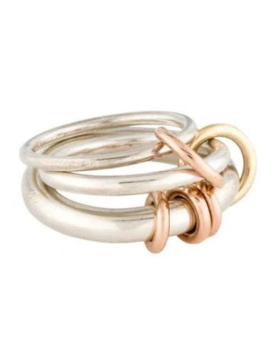 Pre-owned Spinelli Kilcollin Tri-color Orion Sg Ring In Multi