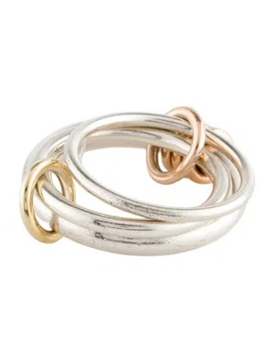 Pre-owned Spinelli Kilcollin Tri-color Orion Sg Ring In Multi