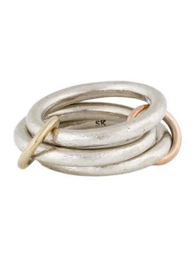 Pre-owned Spinelli Kilcollin Tri-color Rolling Ring In Multi