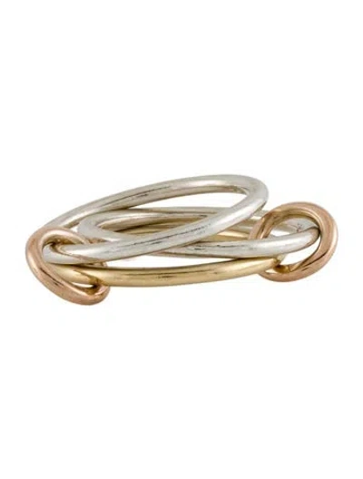 Pre-owned Spinelli Kilcollin Tri-tone Solarium Linked Ring In Multi