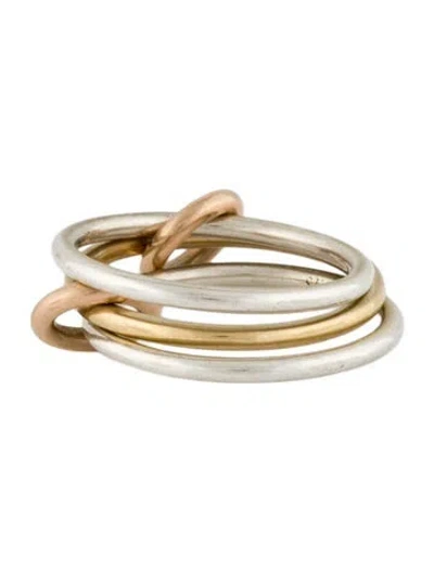 Pre-owned Spinelli Kilcollin Tri-tone Solarium Ring In Multi