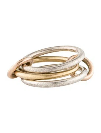 Pre-owned Spinelli Kilcollin Tri-tonesolarium Linked Ring In Multi