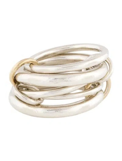 Pre-owned Spinelli Kilcollin Two-tone Five Band Ring In Multicolor