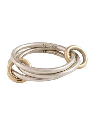 Pre-owned Spinelli Kilcollin Two-tone Solarium Ring In Multicolor