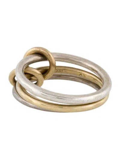 Pre-owned Spinelli Kilcollin Two-tone Solarium Sy Ring In Multi