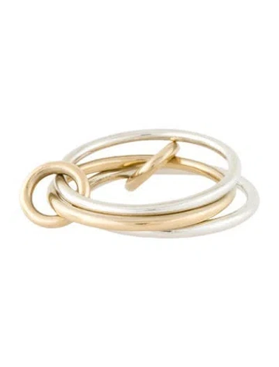 Pre-owned Spinelli Kilcollin Two-tone Solarium Sy Ring In Multi