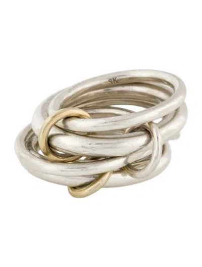 Pre-owned Spinelli Kilcollin Two-tone Vela Band In Multicolor