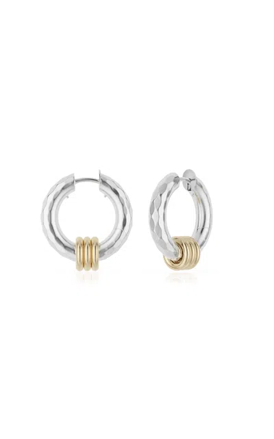 Spinelli Kilcollin Ursa Minor 18k Yellow Gold; Sterling Silver Diamond Earrings In Gold