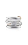 Spinelli Kilcollin Vela 18k Yellow Gold; Sterling Silver Ring In Multi