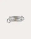 Spinelli Kilcollin Women's Acacia 18k Gold Sterling Silver And Diamond Linked Rings In Silver