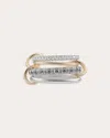 Spinelli Kilcollin 18kt Yellow Gold Arla Diamond Four-link Ring In Gold/silver