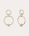 Spinelli Kilcollin Women's Asha Diamond & 18k Gold Pavé Hoop Drop Earrings