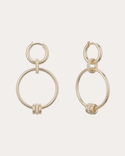 Spinelli Kilcollin Women's Asha Diamond & 18k Gold Pavé Hoop Drop Earrings