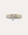 Spinelli Kilcollin Women's Astrid 18k Gold Sterling Silver And Diamond Linked Rings In Gold/silver