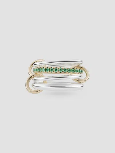 Spinelli Kilcollin Women's Core Nimbus Sterling Silver, 18k Yellow Gold & Emerald Multi-band Ring In Silver Gold