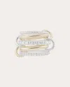 Spinelli Kilcollin Women's Alia 18k Two-tone Gold Diamond Linked Rings In Gold/silver