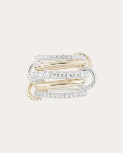 Spinelli Kilcollin Women's Alia 18k Two-tone Gold Diamond Linked Rings In Gold/silver