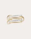 Spinelli Kilcollin Women's Naima 18k Two-tone Gold And Diamond Linked Rings In Gold/silver