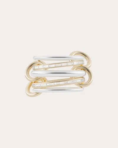 Spinelli Kilcollin Women's Salix 18k Gold Sterling Silver And Diamond Linked Rings In Gold/silver