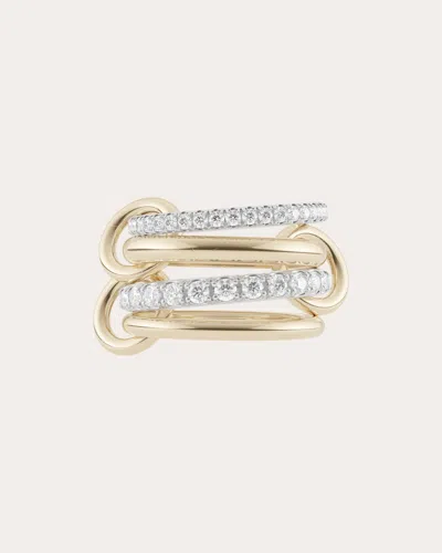 Spinelli Kilcollin Women's Halley 18k Two-tone Gold Diamond Linked Rings In Gold/silver