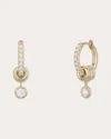 Spinelli Kilcollin Zahra 18k Yellow Gold And Diamond Pave Earrings In Gold