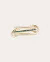 Spinelli Kilcollin Women's Pyrus 18k Gold Emerald Linked Rings In Gold/green