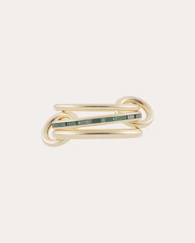 Spinelli Kilcollin Women's Pyrus 18k Gold Emerald Linked Rings In Gold/green