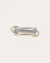 Spinelli Kilcollin Women's Tigris 18k Gold Sterling Silver And Diamond Linked Rings In Gold/silver