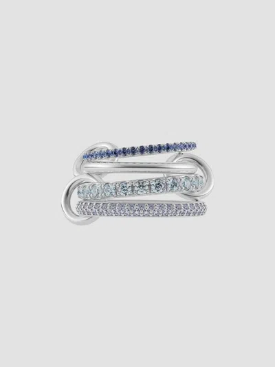 Spinelli Kilcollin Women's Iris Sapphire Aquamarine & Tanzanite Ring In Silver