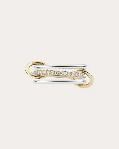 Spinelli Kilcollin Women's Sonny 18k Two-tone Gold Diamond Linked Rings In Gold/silver