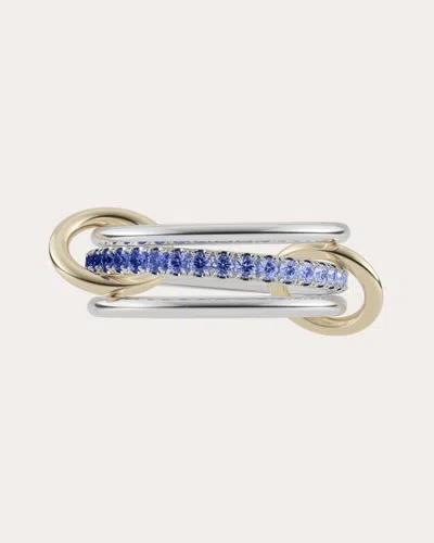 SPINELLI KILCOLLIN WOMEN'S TIGRIS STERLING SILVER & 18K GOLD SAPPHIRE OMBRÉ RING