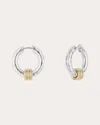 Spinelli Kilcollin Ursa Minor 18k Yellow Gold; Sterling Silver Diamond Earrings In Silver