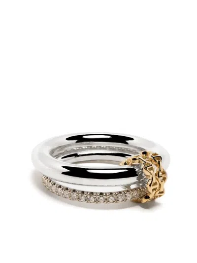 Spinelli Kilcollin X Hoorsenbuhs 18kt Yellow And White Gold Diamond Ring In Yellow Gold