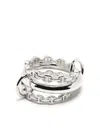 Spinelli Kilcollin X Hoorsenbuhs Microdame Sterling Silver Stack Ring In Silber