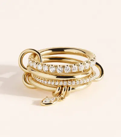 Spinelli Kilcollin Yellow Gold And Diamond Annulet Inara Ring