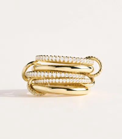 Spinelli Kilcollin Yellow Gold And Diamond Aquarius Ring In Red