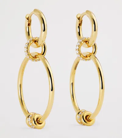 Spinelli Kilcollin Yellow Gold And Diamond Asha Hoop Earrings
