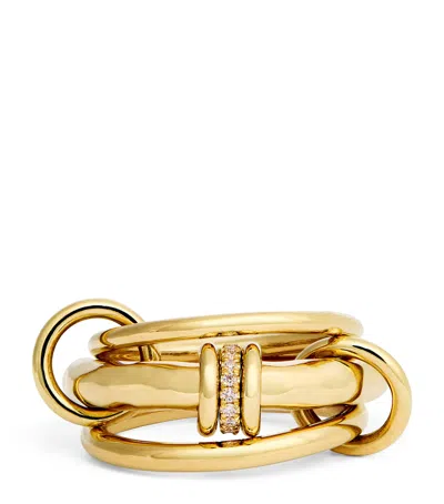 Spinelli Kilcollin Yellow Gold And Diamond Gemini Ring