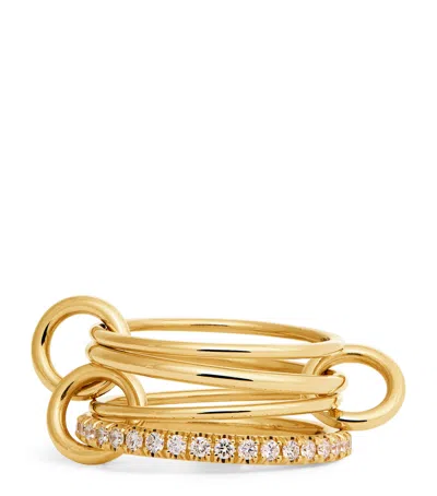 Spinelli Kilcollin Yellow Gold And Diamond Pisces Ring